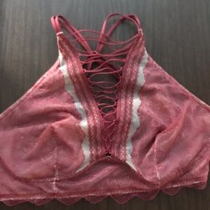 Victoria’s Secret Rich Red Lace Costume Bra